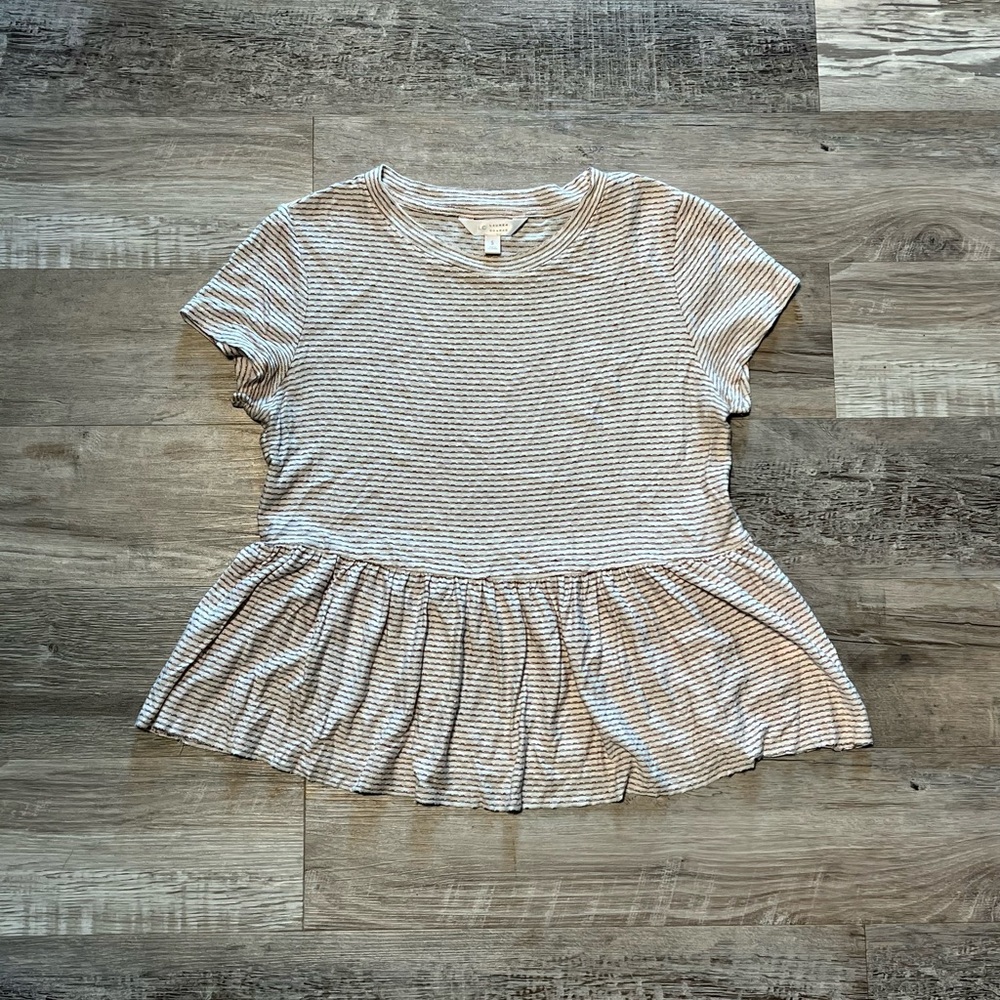 Lauren Conrad Striped Babydoll Top